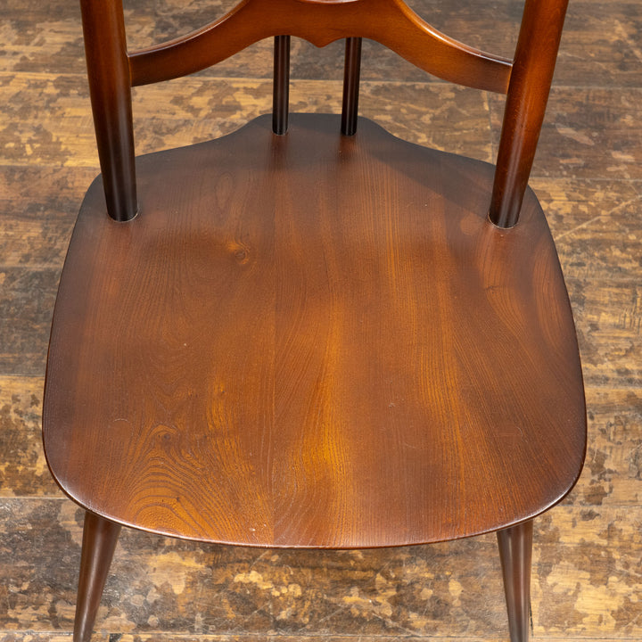 英国【ERCOL アーコール】背中をしっかり支えてくれる ラダーバックチェア No.496 オールドコロニアル /26A-4