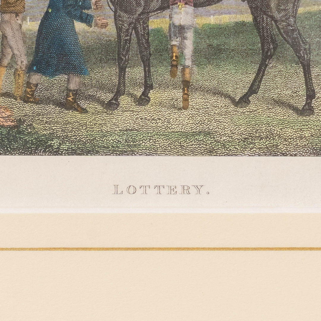 『LOTTERY.』伝説の名馬ロッタリーとジョッキー達が描かれた アートピース