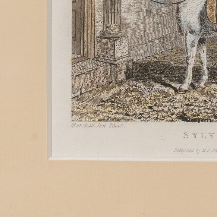 『SYLVIA, A Lady's Pony』貴婦人の乗馬用として愛されていた白馬シルヴィアの肖像画 アートピース