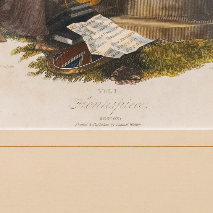 『Frontispiece』3人の天才航海者を讃えるアレゴリーの表現 アートピース