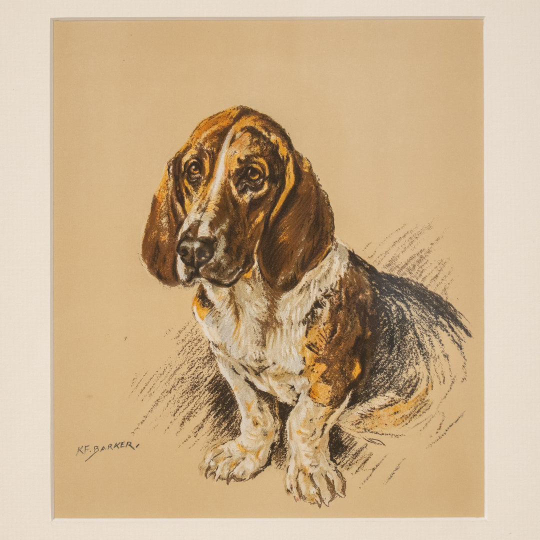 『Pagan - Basset Hound』バセットハウンドを緻密なデッサンで表現 アートピース