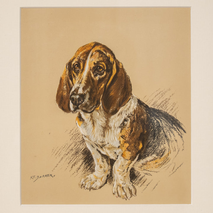 『Pagan - Basset Hound』バセットハウンドを緻密なデッサンで表現 アートピース
