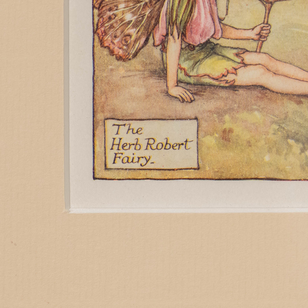 『The HERB ROBERT Fairy』 美しい蛾の羽根を持つハーブロバートの妖精 アートピース
