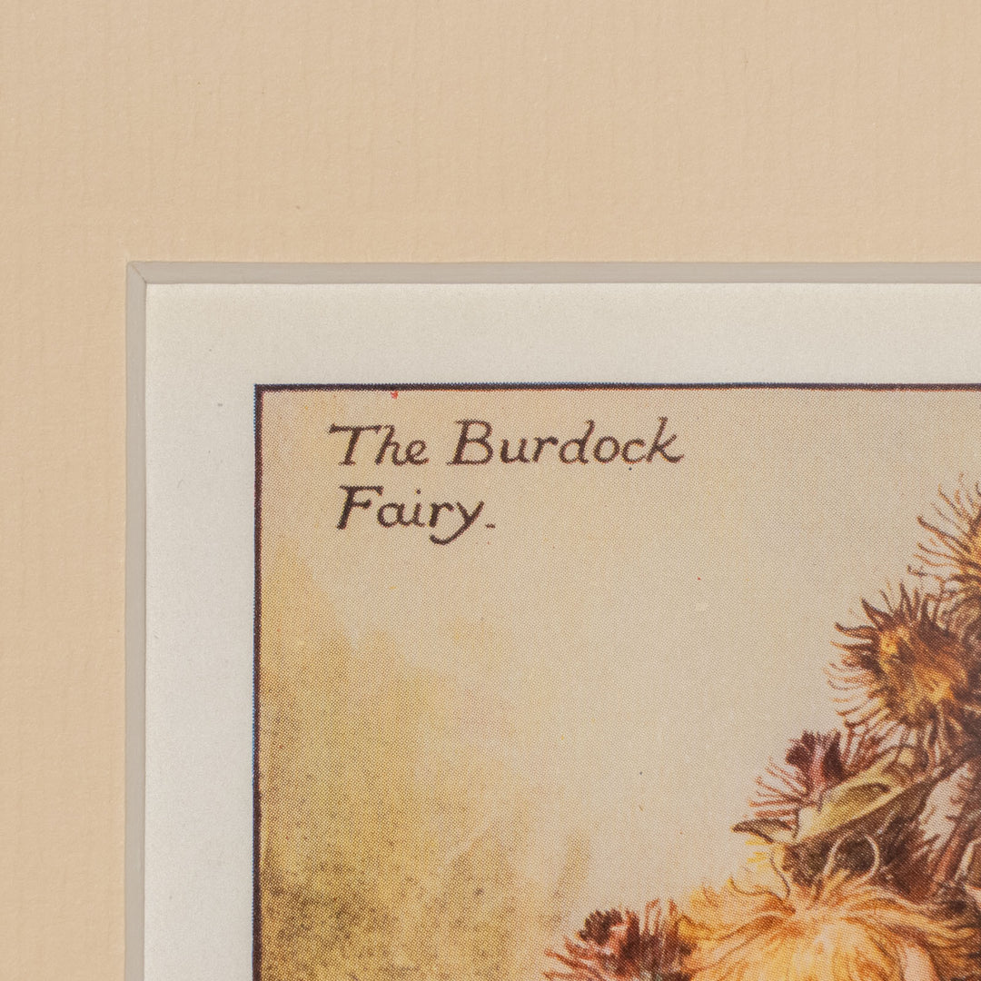 『The BURDOCK Fairy』トゲトゲのゴボウの実を背負い軽快に駆け抜けていく妖精 アートピース