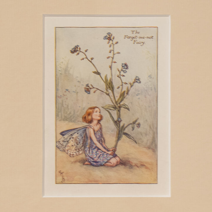 『The FORGET-ME-NOT Fairy』澄んだ瞳で見上げるワスレナグサの妖精 アートピース