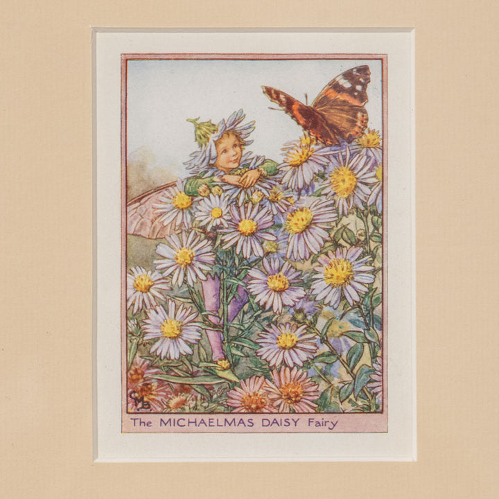 『The MICHAELMAS DAISY Fairy』優しく微笑むミカエルマスデイジーの妖精 アートピース