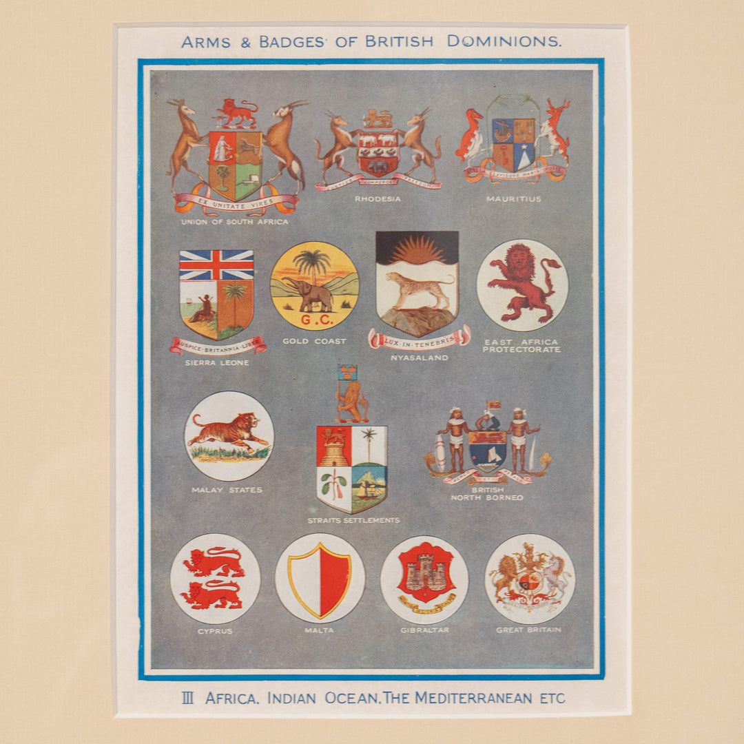 『ARMS & BADGES OF BRITISH DOMINIONS. Ⅲ 』世界を統治した公式紋章の競演 アートピース