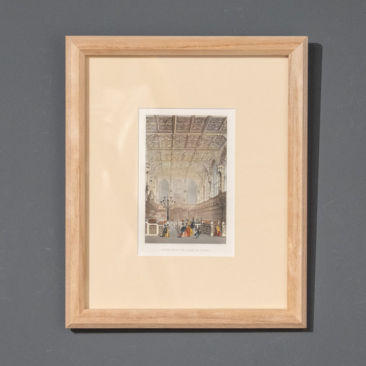 『INTERIOR OF THE HOUSE OF LORDS.』ウェストミンスター宮殿を完璧な構図で表した アートピース