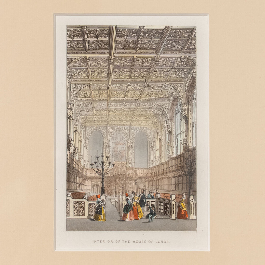 『INTERIOR OF THE HOUSE OF LORDS.』ウェストミンスター宮殿を完璧な構図で表した アートピース