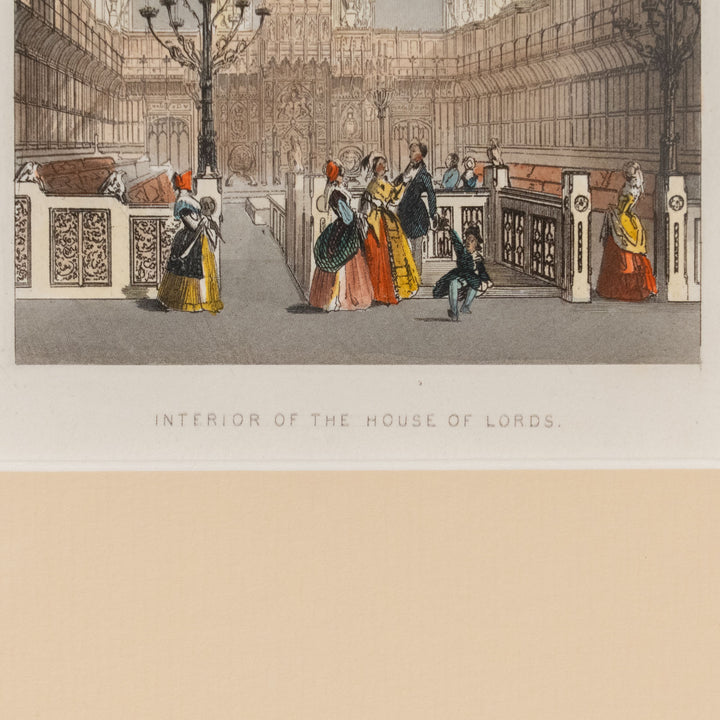 『INTERIOR OF THE HOUSE OF LORDS.』ウェストミンスター宮殿を完璧な構図で表した アートピース