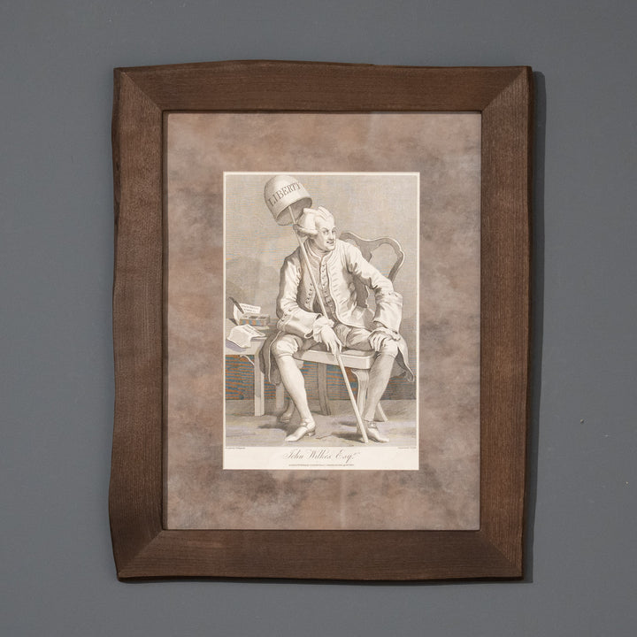 『John Wilkes Esq』ジョン・ウィルクスを醜くデフォルメした風刺画 アートピース
