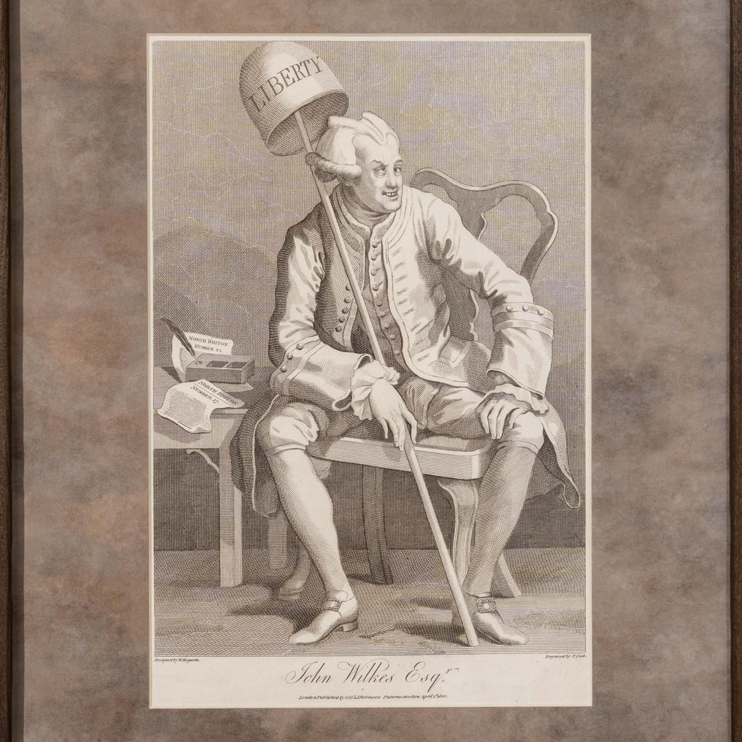 『John Wilkes Esq』ジョン・ウィルクスを醜くデフォルメした風刺画 アートピース