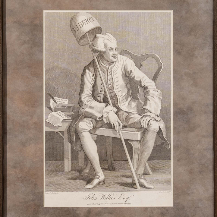 『John Wilkes Esq』ジョン・ウィルクスを醜くデフォルメした風刺画 アートピース