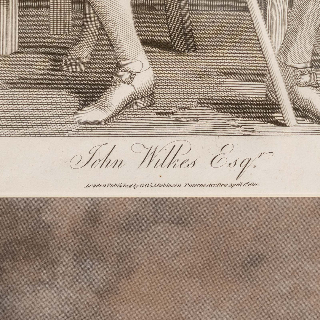 『John Wilkes Esq』ジョン・ウィルクスを醜くデフォルメした風刺画 アートピース