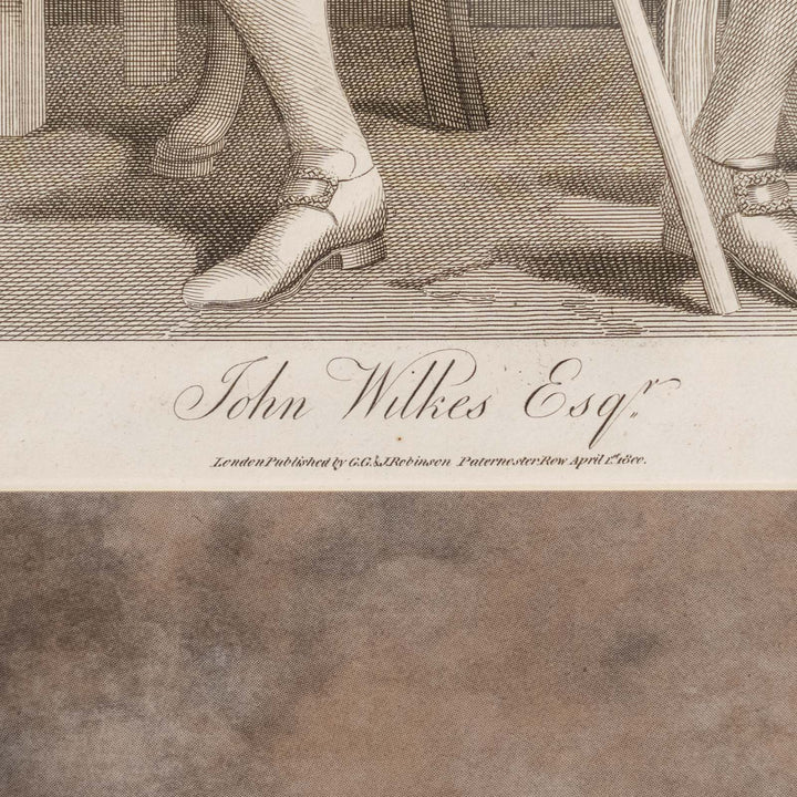 『John Wilkes Esq』ジョン・ウィルクスを醜くデフォルメした風刺画 アートピース