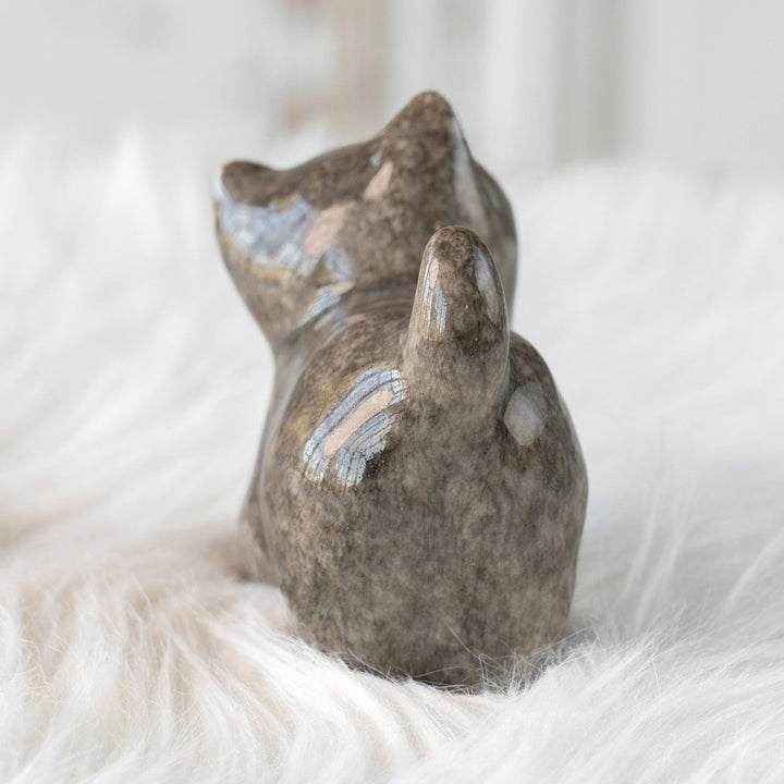 【Winstanley Cat ウィンスタンレイ キャット】ちらりと見上げるイタズラっぽい表情にときめく グレー 灰猫 /25L