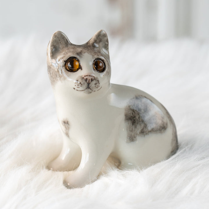 【Winstanley Cat ウィンスタンレイ キャット】大きくつぶらな瞳でこちらを見つめる シルバータビー サバトラ猫 /25L