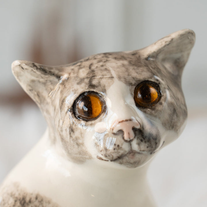 【Winstanley Cat ウィンスタンレイ キャット】振り返った物憂げな表情が印象的 ハートマーク バイカラー ブチ猫 /25L