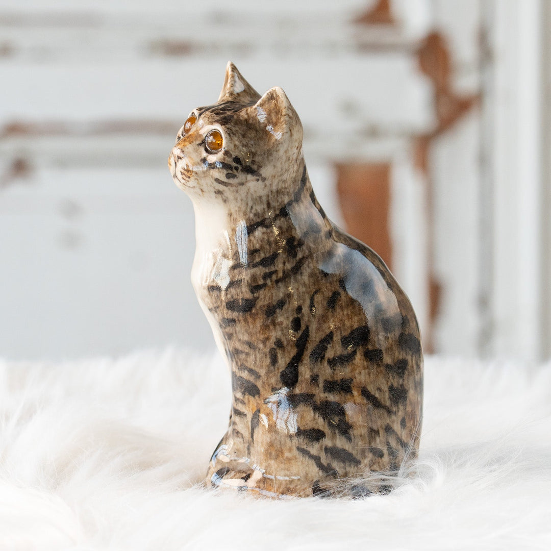 【Winstanley Cat ウィンスタンレイ キャット】チラリとこちらを気にする表情が印象的 シルバータビー サバトラ猫 /25L