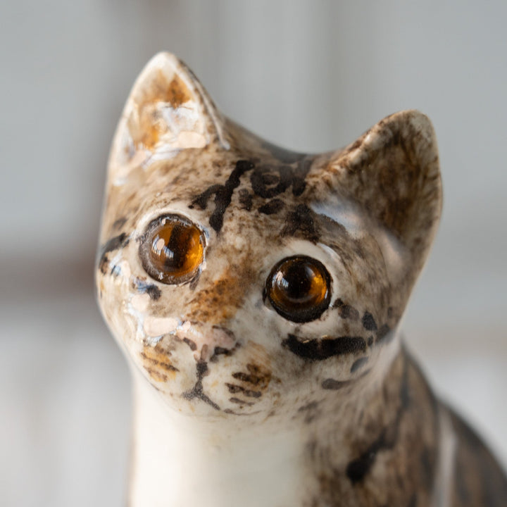 【Winstanley Cat ウィンスタンレイ キャット】チラリとこちらを気にする表情が印象的 シルバータビー サバトラ猫 /25L