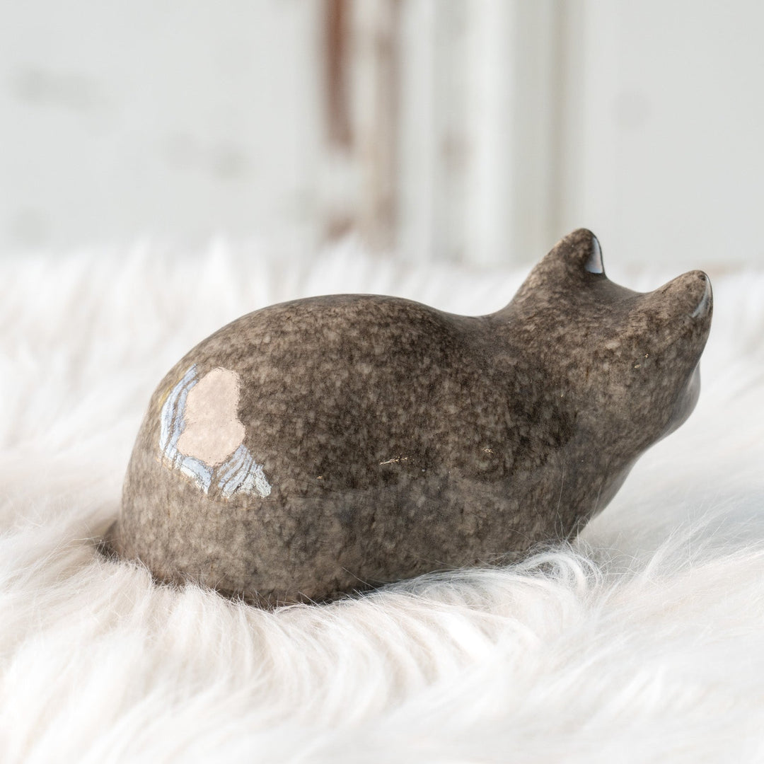 【Winstanley Cat ウィンスタンレイ キャット】姿勢を低くして獲物を狙う グレー 灰猫 /25L