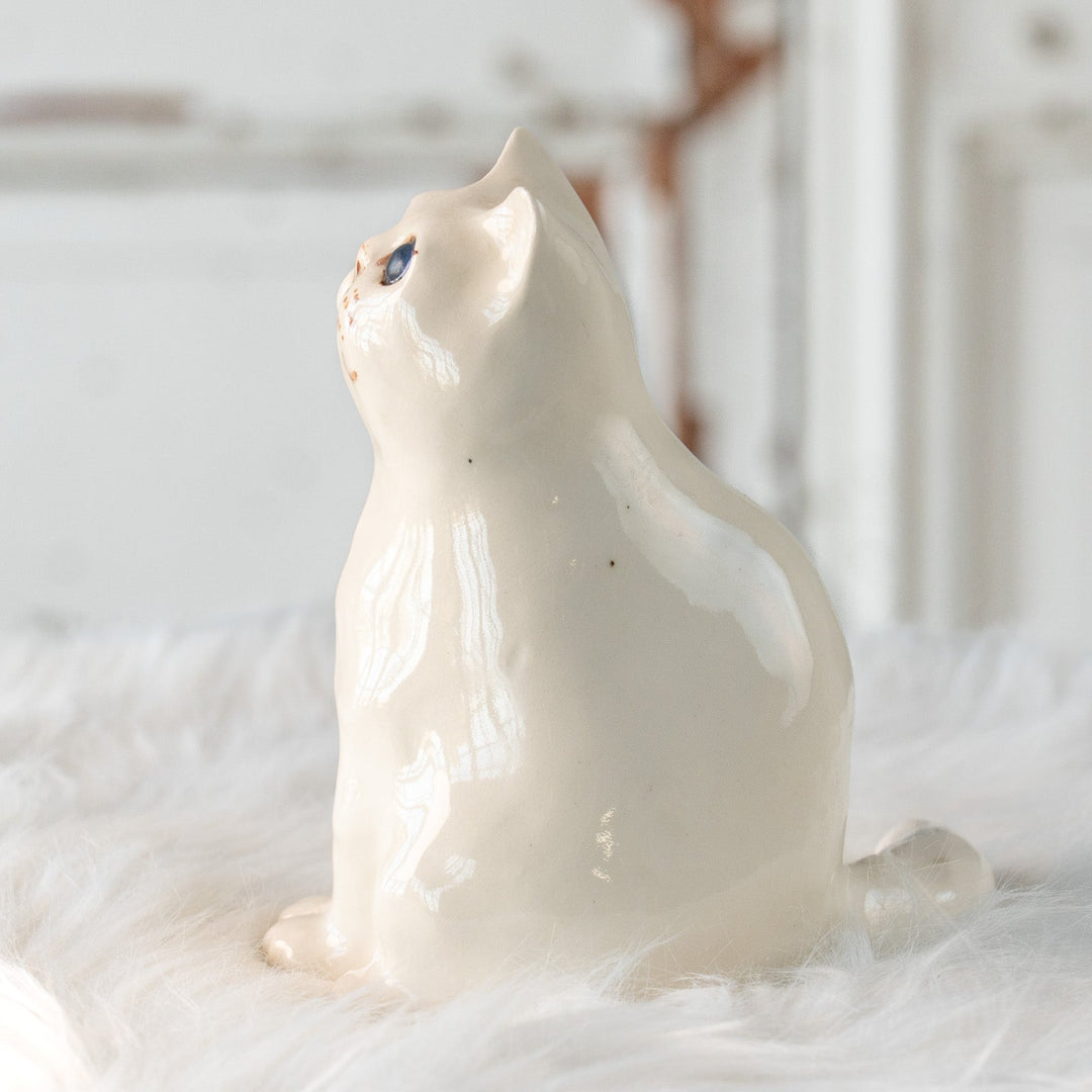 【Winstanley Cat ウィンスタンレイ キャット】どっしりしたフォルムがたまらない可愛さ オッドアイ スノーウィ 白猫 /25L-B