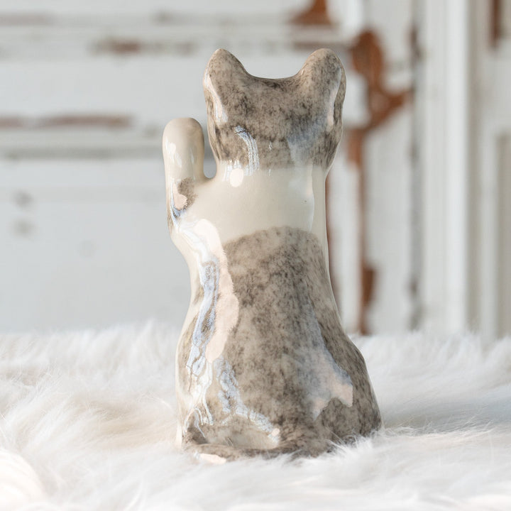 【Winstanley Cat ウィンスタンレイ キャット】招き猫を思わせるフォルムが印象的  ハートマーク バイカラー ブチ猫 /25L