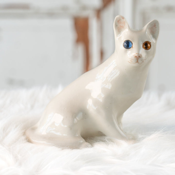 【Winstanley Cat ウィンスタンレイ キャット】すらりとしたフォルムが優雅 オッドアイ スノーウィ 白猫 /25L