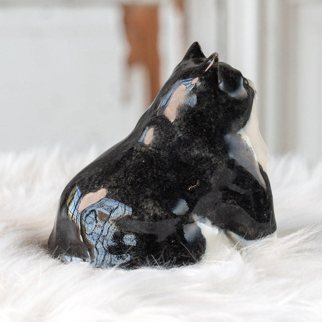 【Winstanley Cat ウィンスタンレイ キャット】首元までたぷたぷの重厚感あるフォルム タキシード 白黒猫 /25L