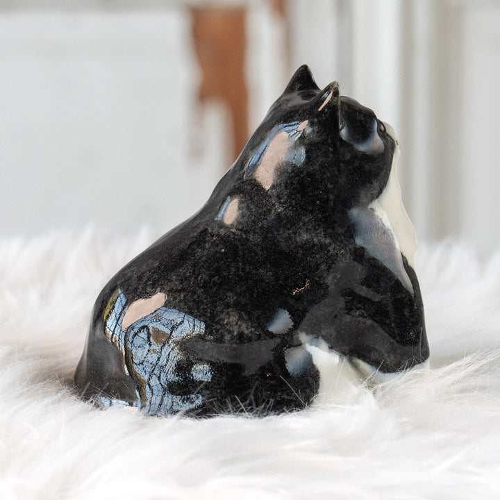 【Winstanley Cat ウィンスタンレイ キャット】首元までたぷたぷの重厚感あるフォルム タキシード 白黒猫 /25L