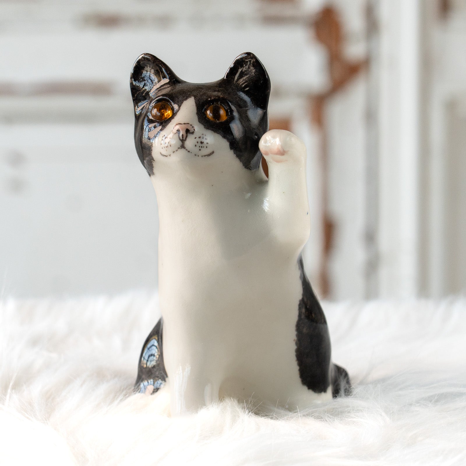 サイズ2■ウィンスタンレイキャット　猫　置物 英国陶器 Winstanley Cat ウィンスタンレイキャット 目が追いかける