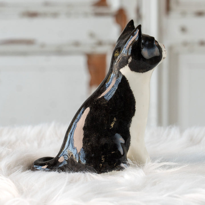【Winstanley Cat ウィンスタンレイ キャット】招き猫を思わせるフォルムが印象的 タキシード 白黒猫 /25L
