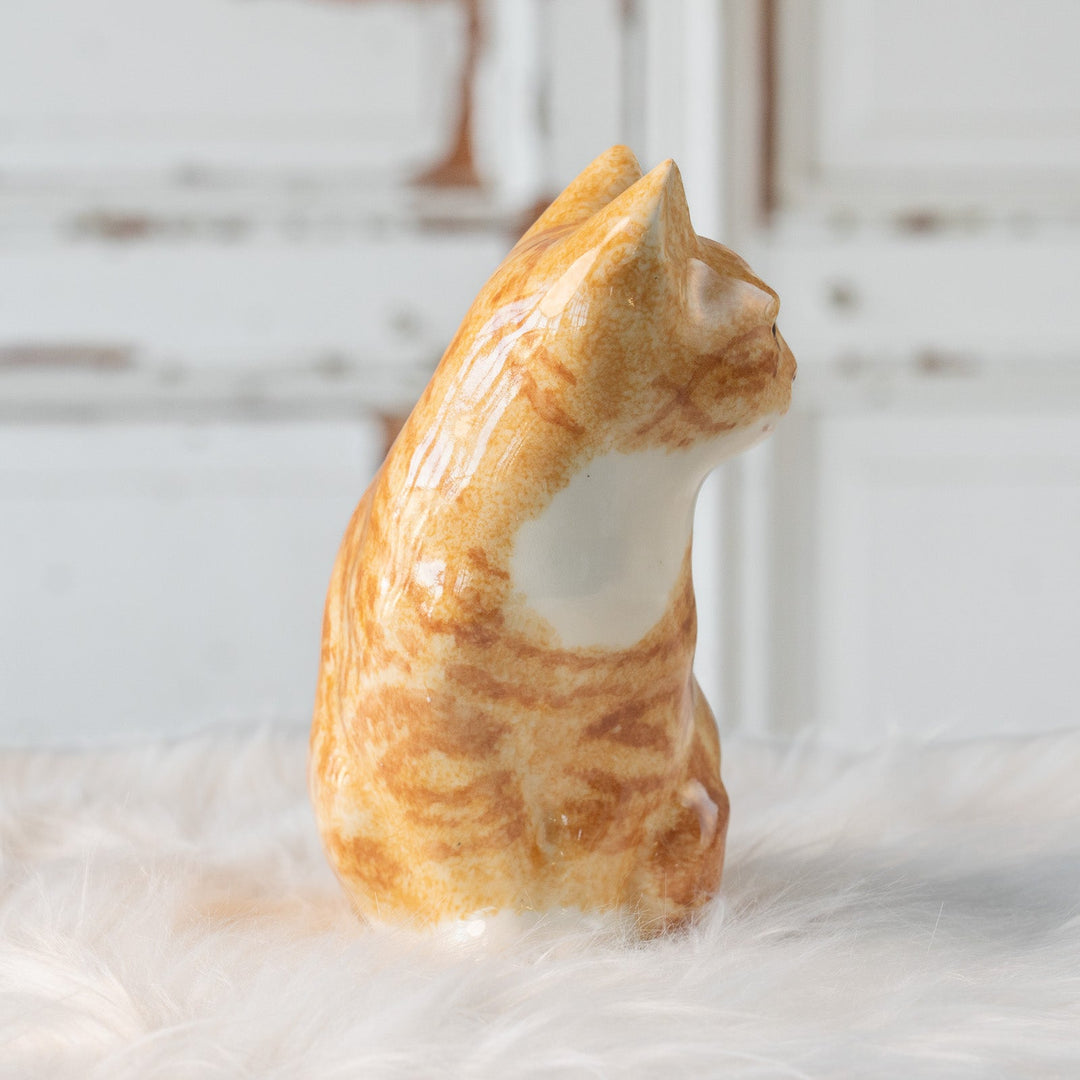 【Winstanley Cat ウィンスタンレイ キャット】座ってこちらを見つめる表情が愛らしい ジンジャー 茶トラ猫 /25L