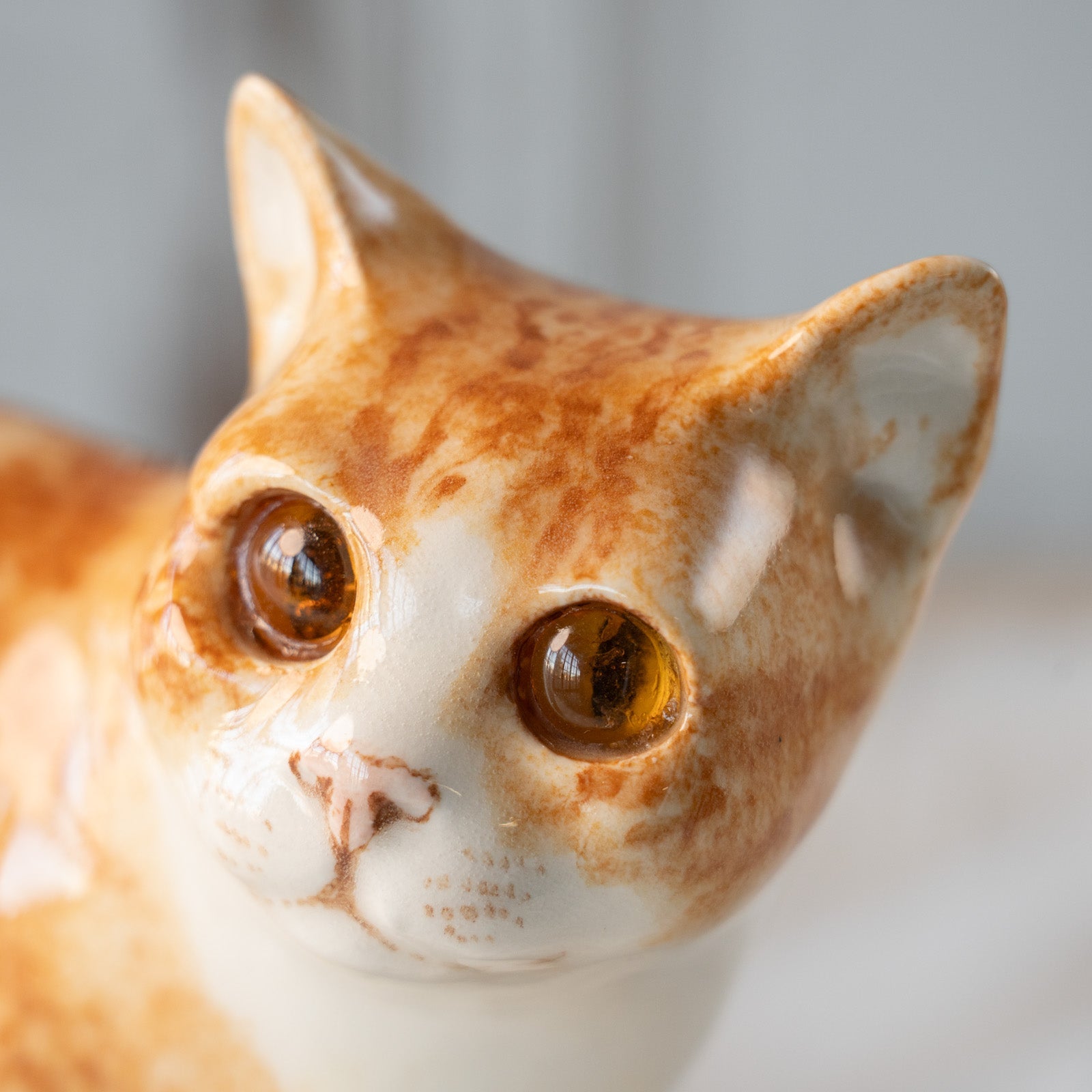 ねこ ジンジャー 置物 シンプソン作 イングランド製 アンティーク 石膏