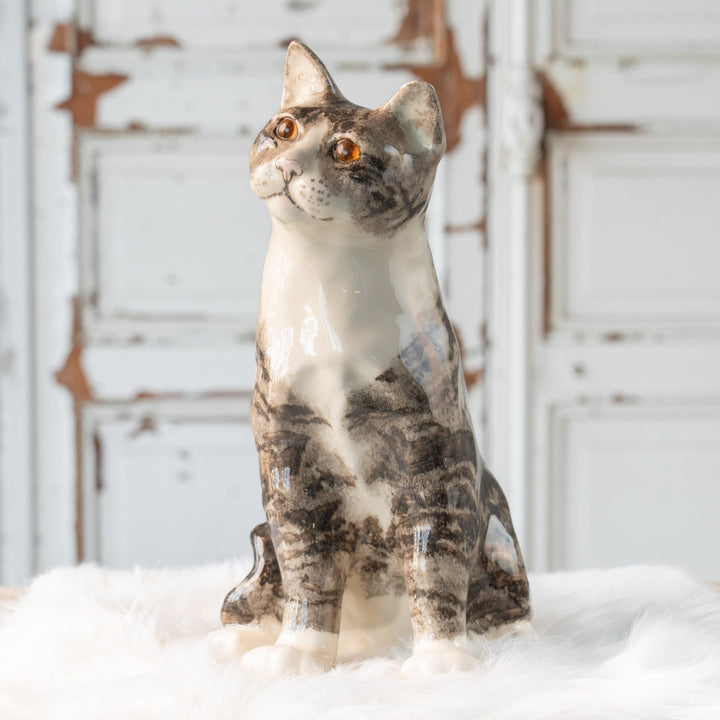 【Winstanley Cat ウィンスタンレイ キャット】ぷっくりしたひげ袋が魅力的 シルバータビー サバトラ猫 /25L