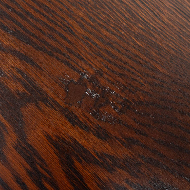 幕板のルネット装飾や美しいバルボスレッグが魅力 オーク ドローリーフ 伸長式ダイニングテーブル /26A