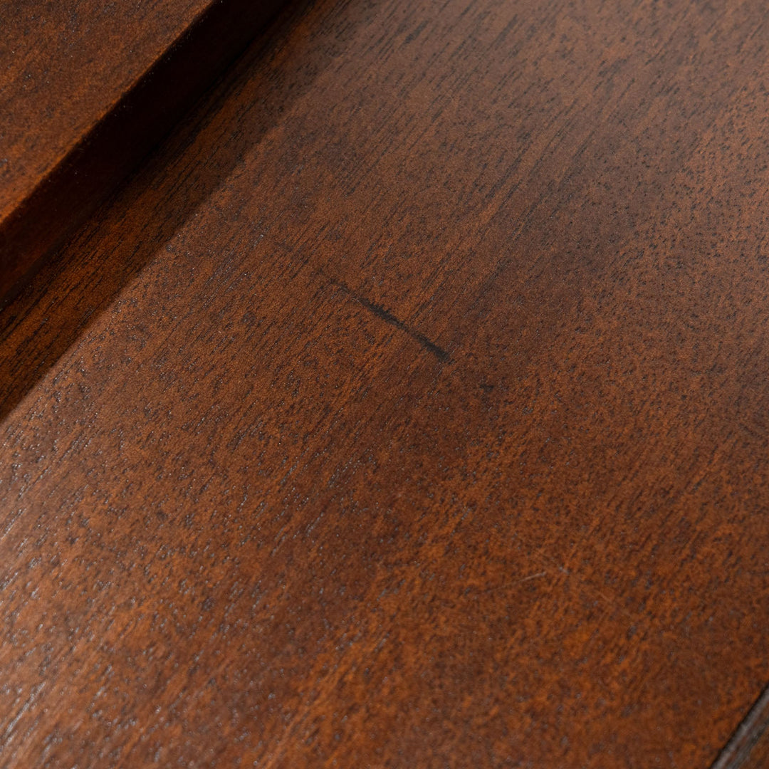 かっちりとした直線的なフォルムが特徴 オーク ドローリーフテーブル /26A