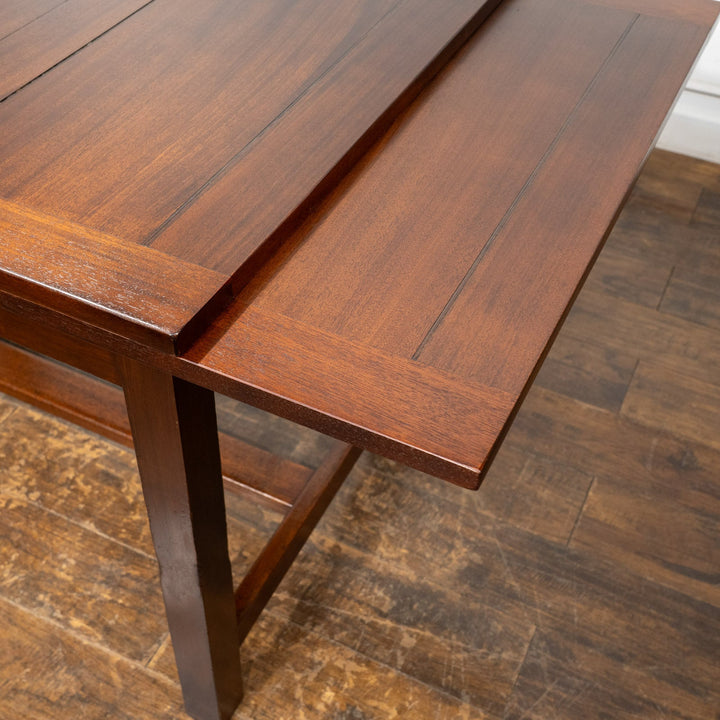 かっちりとした直線的なフォルムが特徴 オーク ドローリーフテーブル /26A