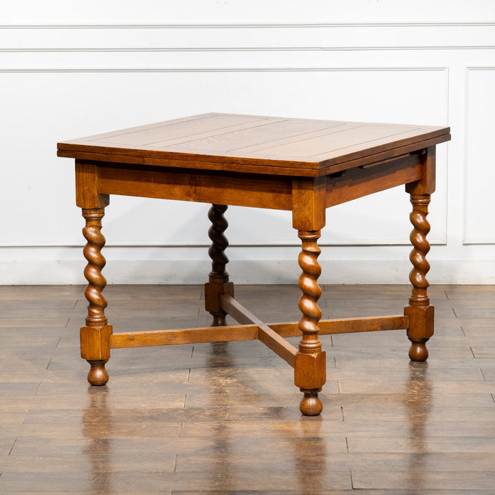 英国伝統の装飾のツイストレッグが華やか ドローリーフ 伸長式ダイニングテーブル /26A