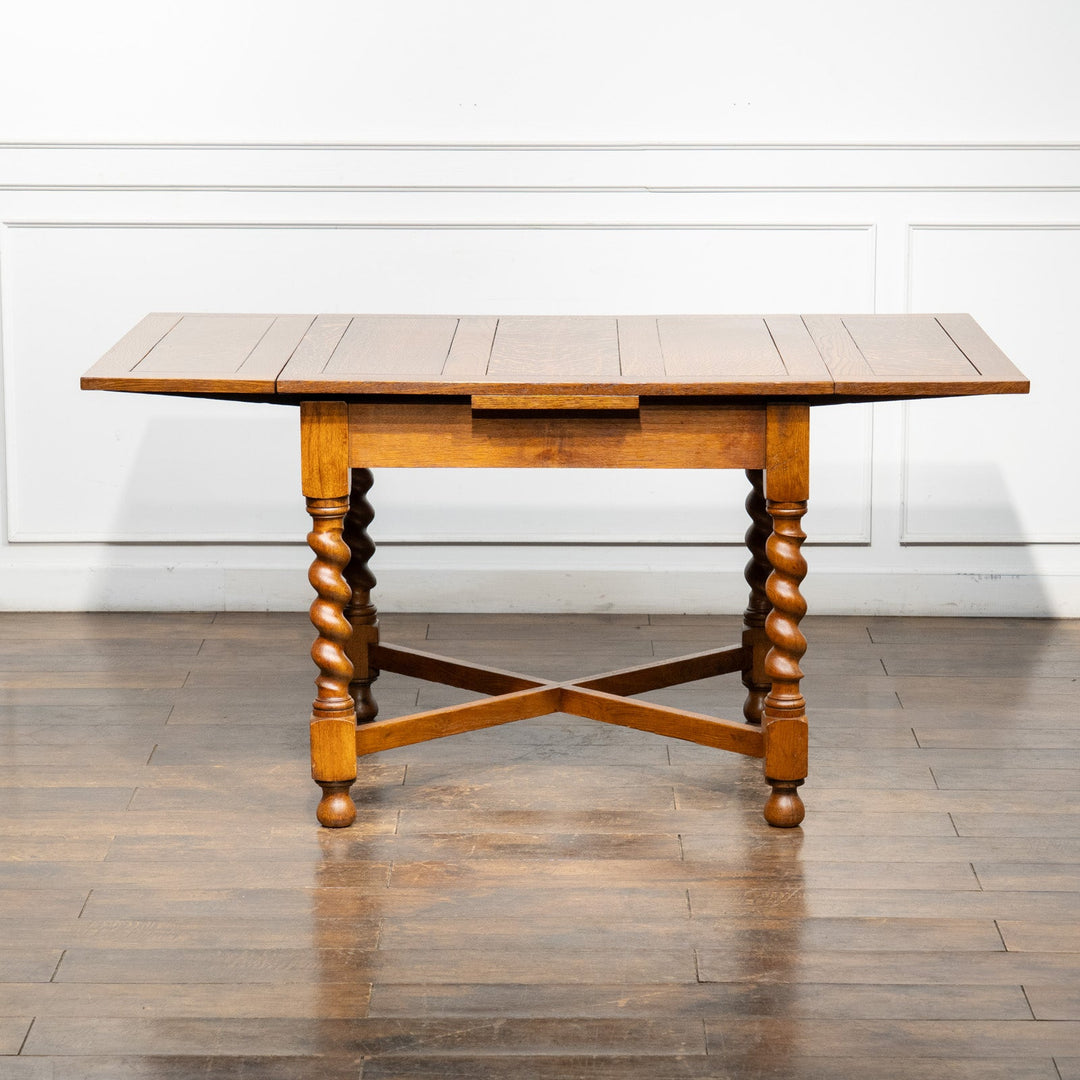 英国伝統の装飾のツイストレッグが華やか ドローリーフ 伸長式ダイニングテーブル /26A