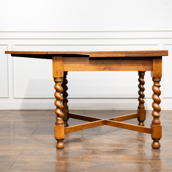 英国伝統の装飾のツイストレッグが華やか ドローリーフ 伸長式ダイニングテーブル /26A