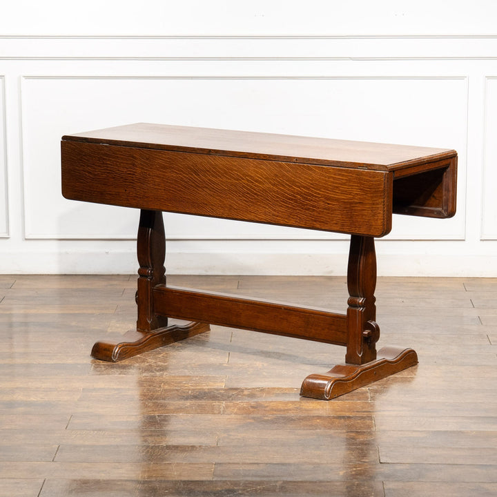 横に長いスクエア天板が珍しい オーク ドロップリーフテーブル /26A