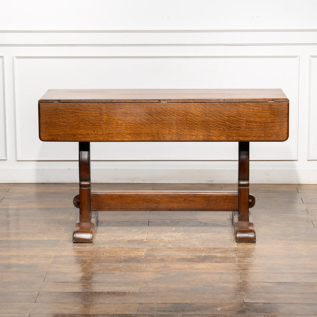 横に長いスクエア天板が珍しい オーク ドロップリーフテーブル /26A