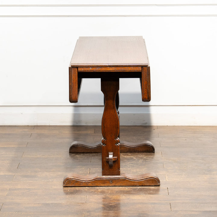 横に長いスクエア天板が珍しい オーク ドロップリーフテーブル /26A