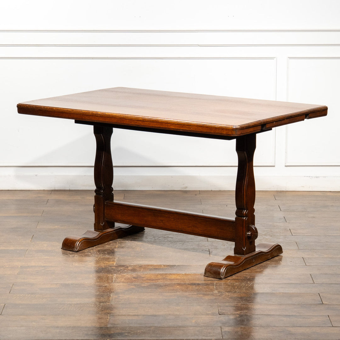 横に長いスクエア天板が珍しい オーク ドロップリーフテーブル /26A