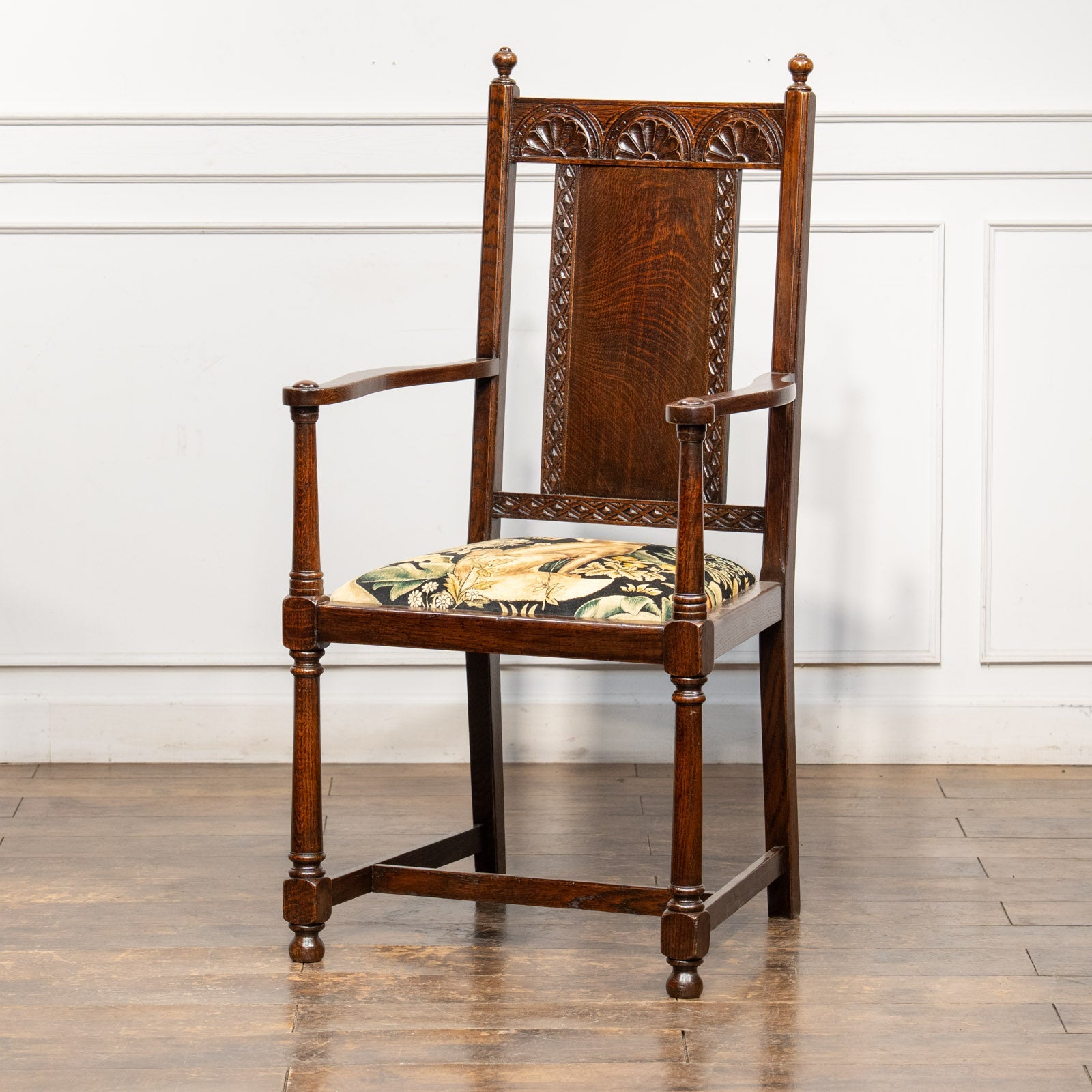 【張替え品】昭和アンティーク鏡台　ウィリアムモリス生地 ウィリアム・モリスとアンティーク家具 -William Morris × ANTIQUE