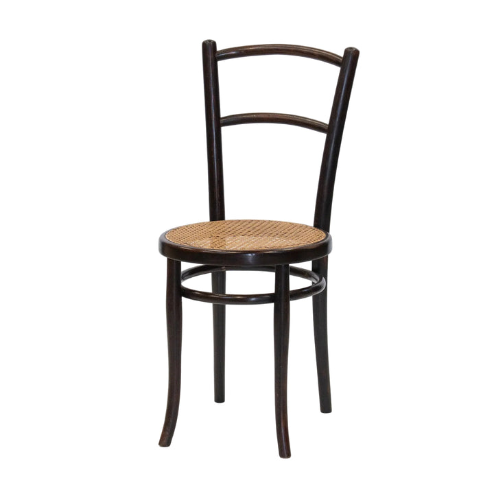【THONET トーネット】シンプルな背もたれとラタンシートの座面が軽やか ビーチ ベントウッドチェア /26A