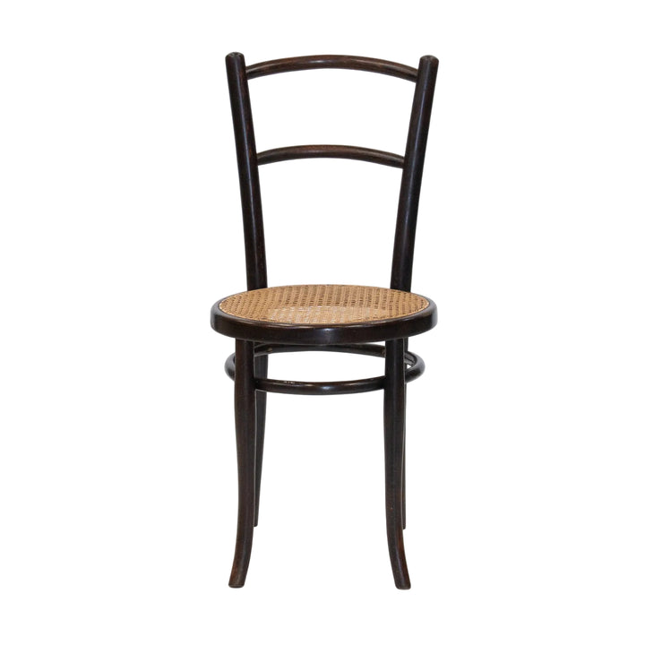 【THONET トーネット】シンプルな背もたれとラタンシートの座面が軽やか ビーチ ベントウッドチェア /26A