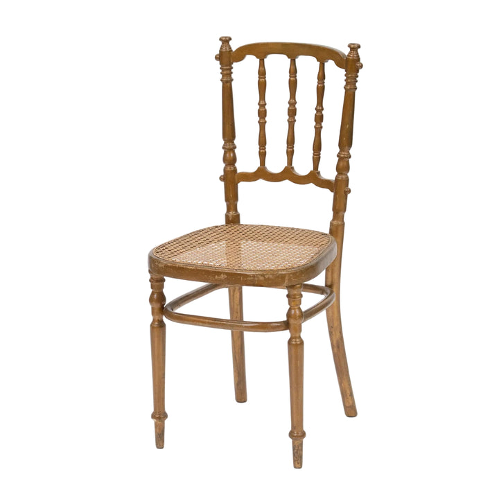 【FISCHEL フィッシェル】洗練されたフレームにラタンシートが軽やか ベントウッドチェア/26A-13