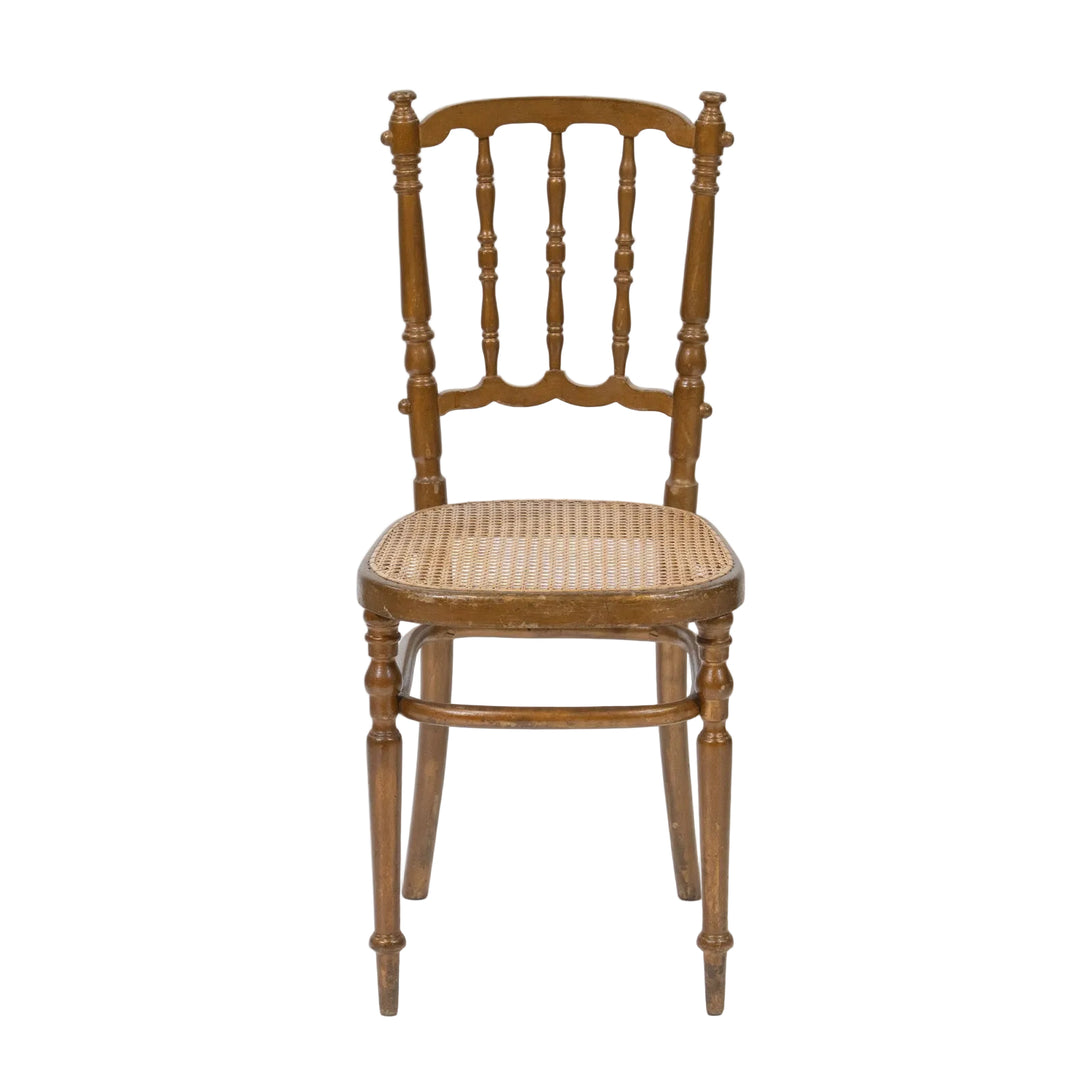 【FISCHEL フィッシェル】洗練されたフレームにラタンシートが軽やか ベントウッドチェア/26A-14